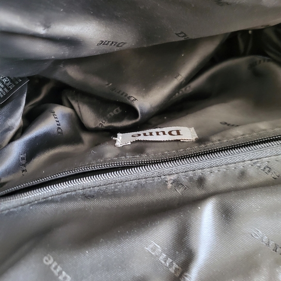 Dune London Black Vegan Leather Gold Top Handle Tote - Picture 8 of 13